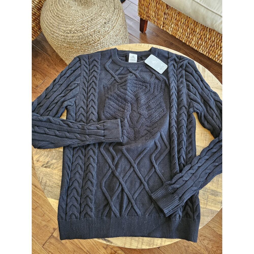 DISNEY MARVEL Avengers BLACK PANTHER Cable Knit Sweater Soft Women's Size L